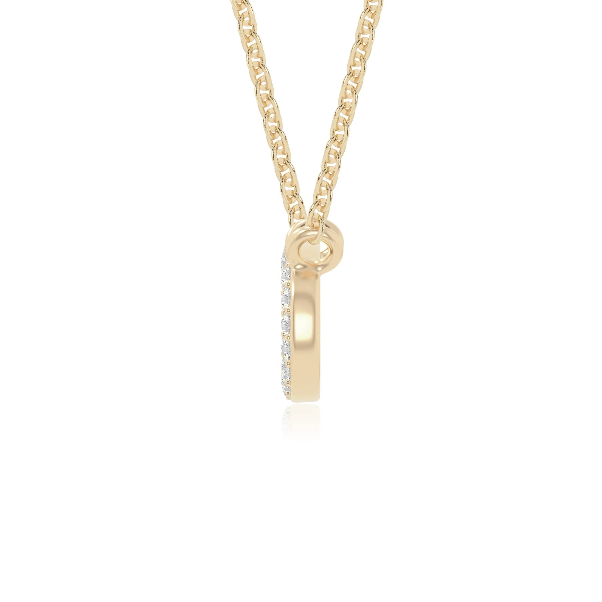 moissanite oval paperclip necklaces in yellow gold vermeil 