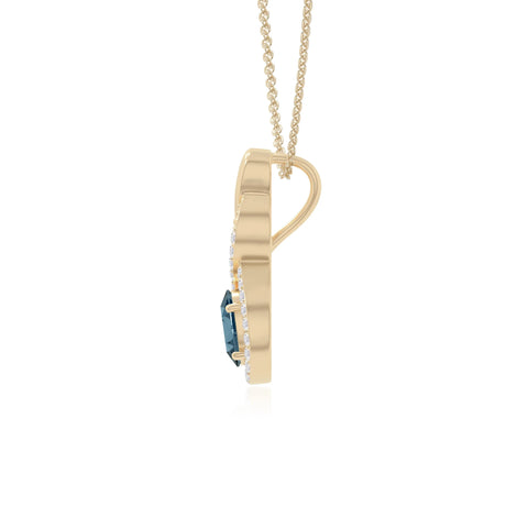 natural london-blue-topaz infinity necklaces in yellow gold vermeil 