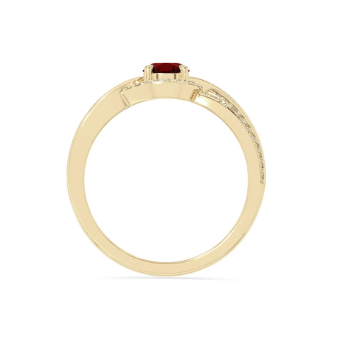 natural garnet solitaire engagement rings in yellow gold vermeil