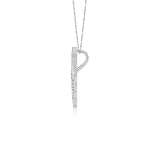 natural pink-tourmaline flame necklaces in sterling silver 