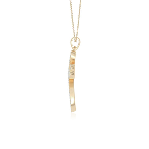 moissanite infinity cross necklaces in yellow gold vermeil 