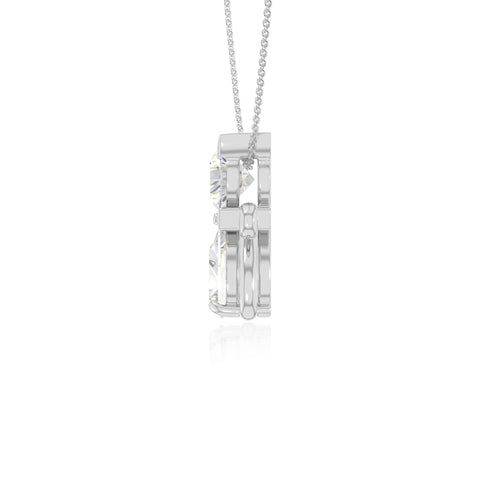 moissanite cat necklaces in sterling silver 
