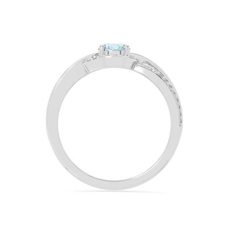 natural aquamarine solitaire engagement rings in sterling silver 