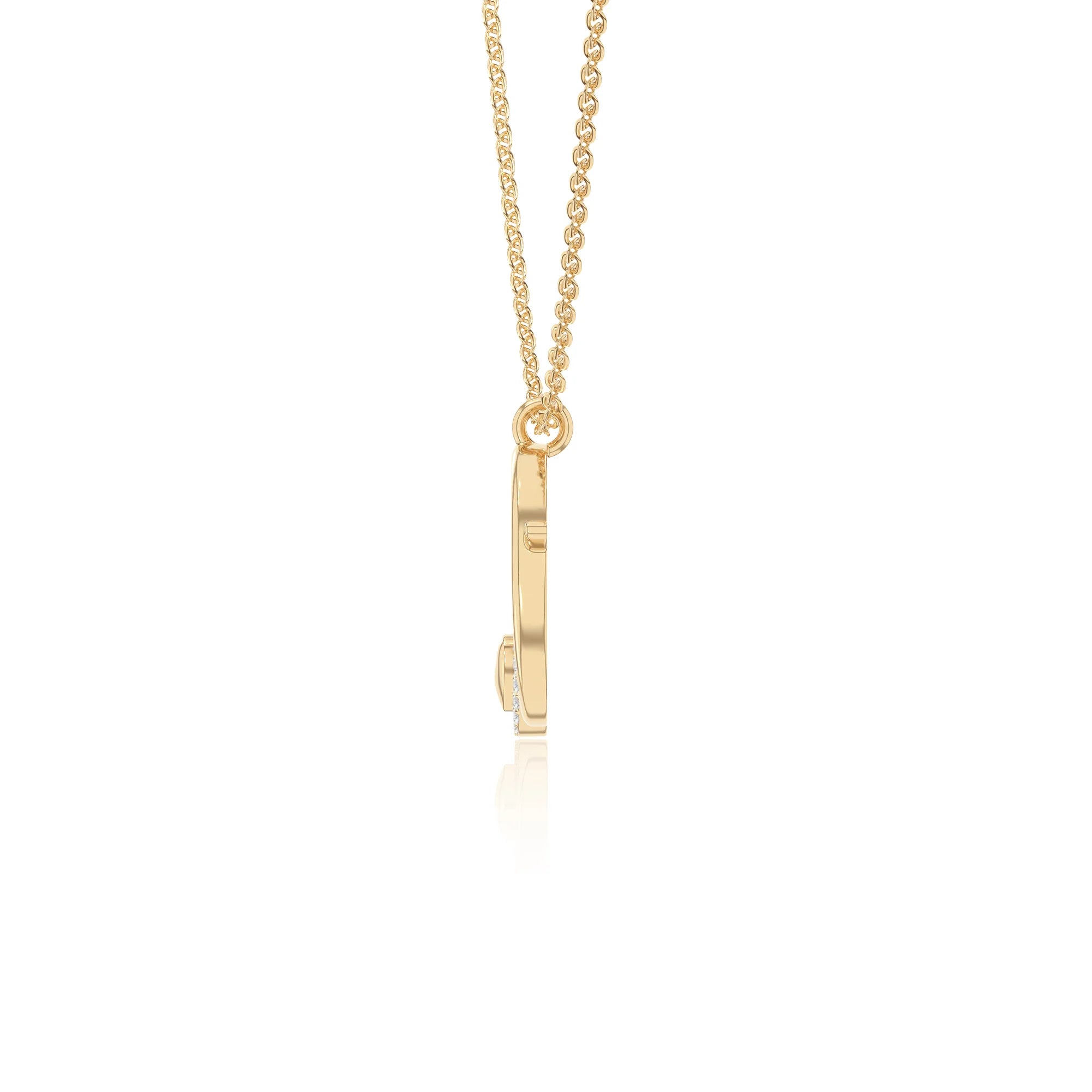 moissanite Initials necklaces in yellow gold vermeil 