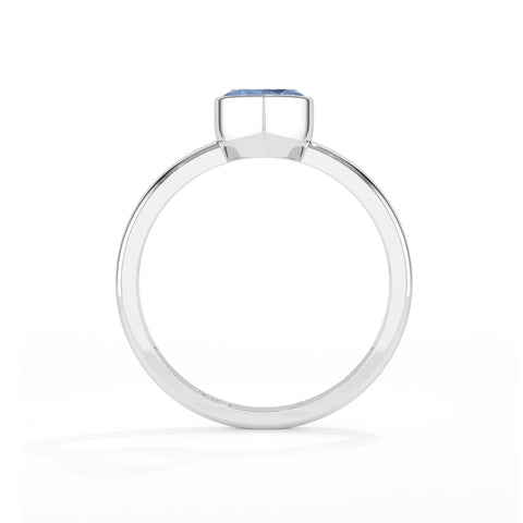 kyanite pear cut stackable bezel-set ring