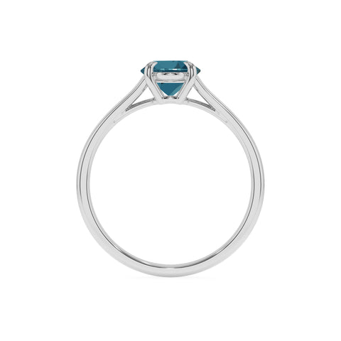 natural london blue topaz oval solitaire engagement ring