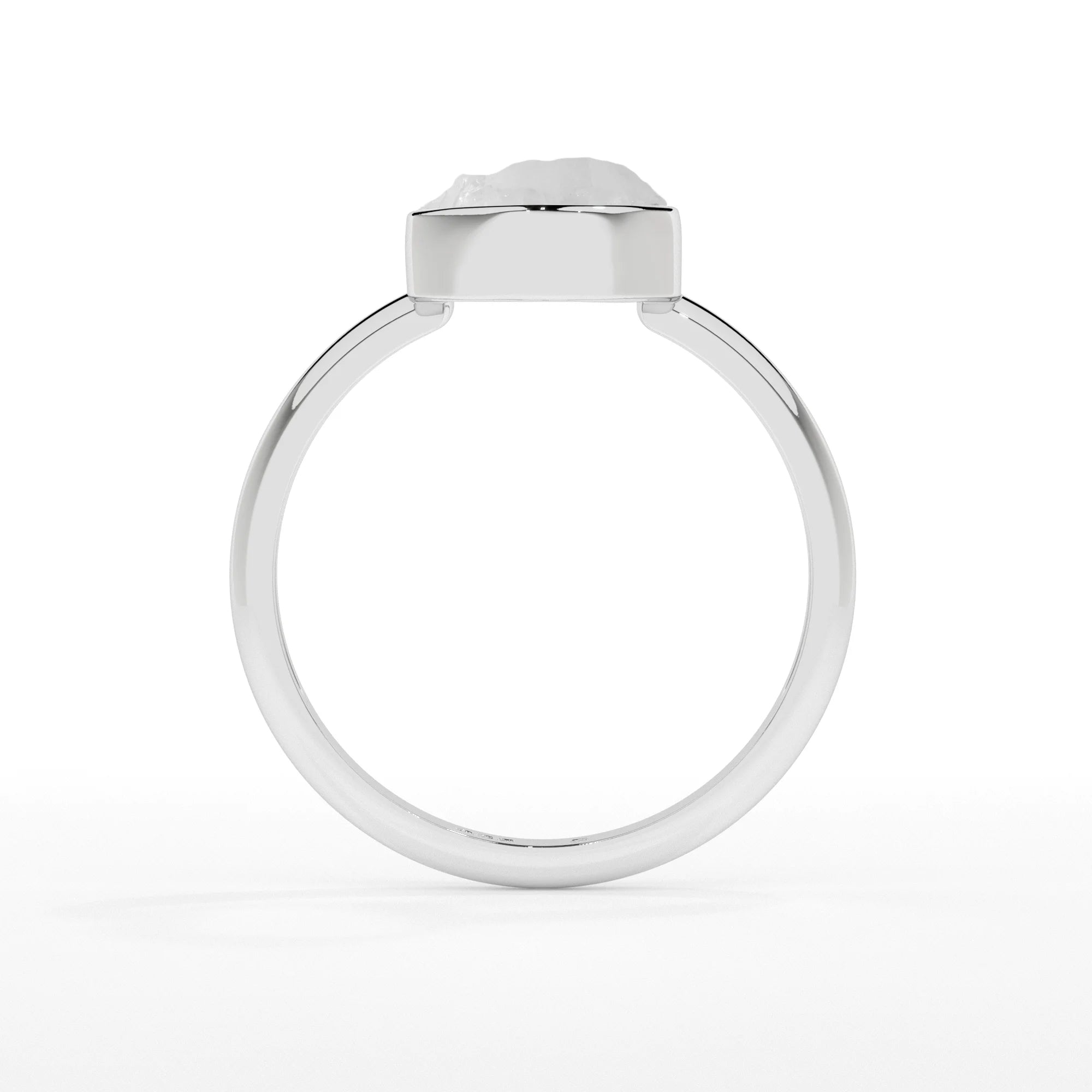 herkimer rough shape stackable bezel-set ring