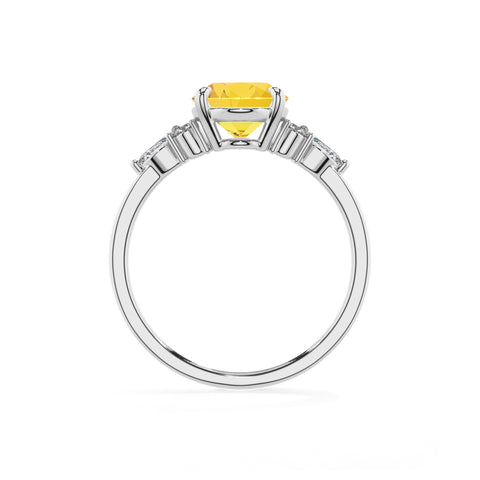 lab-grown yellow-sapphire oval solitaire engagement ring