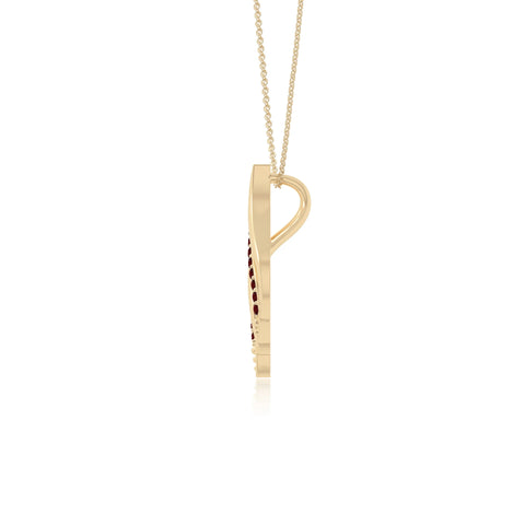 natural garnet flame necklaces in yellow gold vermeil 