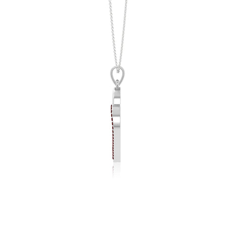 natural garnet double heart necklaces in sterling silver 