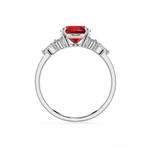 lab-grown ruby oval solitaire engagement ring