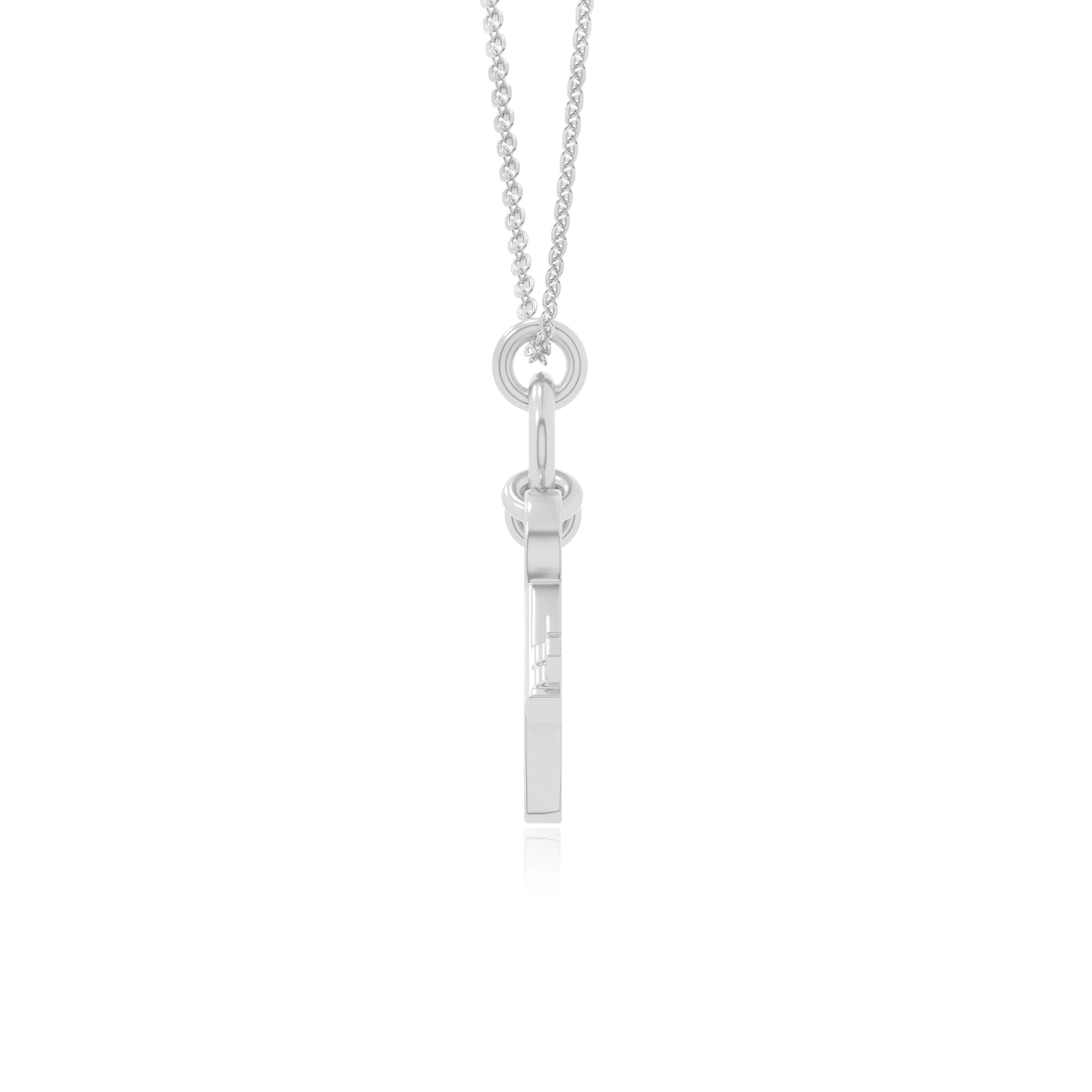 natural blue-sapphire lock & key necklaces in sterling silver 