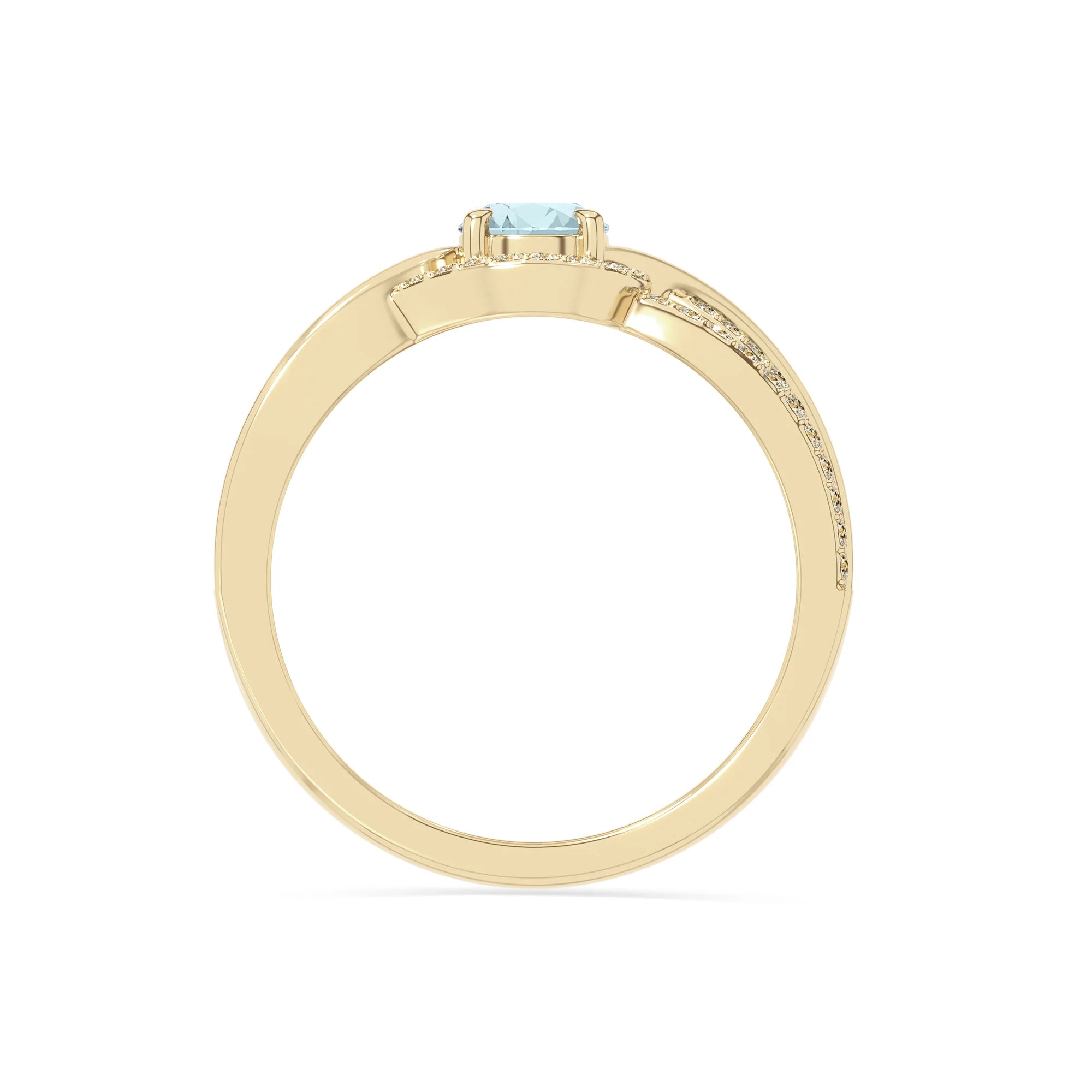 natural aquamarine solitaire engagement rings in yellow gold vermeil