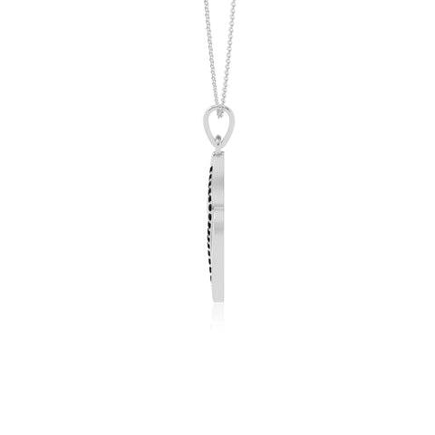 natural black-onyx leaf necklaces in sterling silver 