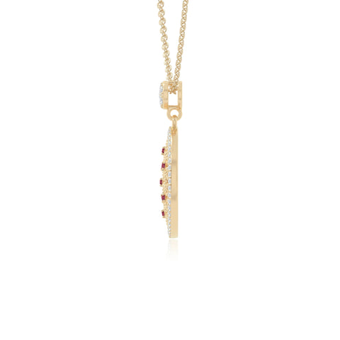 natural ruby infinity love knot necklaces in yellow gold vermeil 