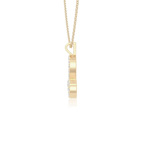 moissanite capricorn zodiac necklaces in yellow gold vermeil 