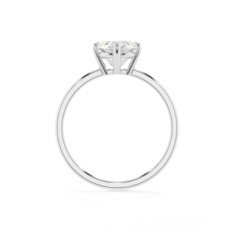 lab-grown moissanite round solitaire engagement ring