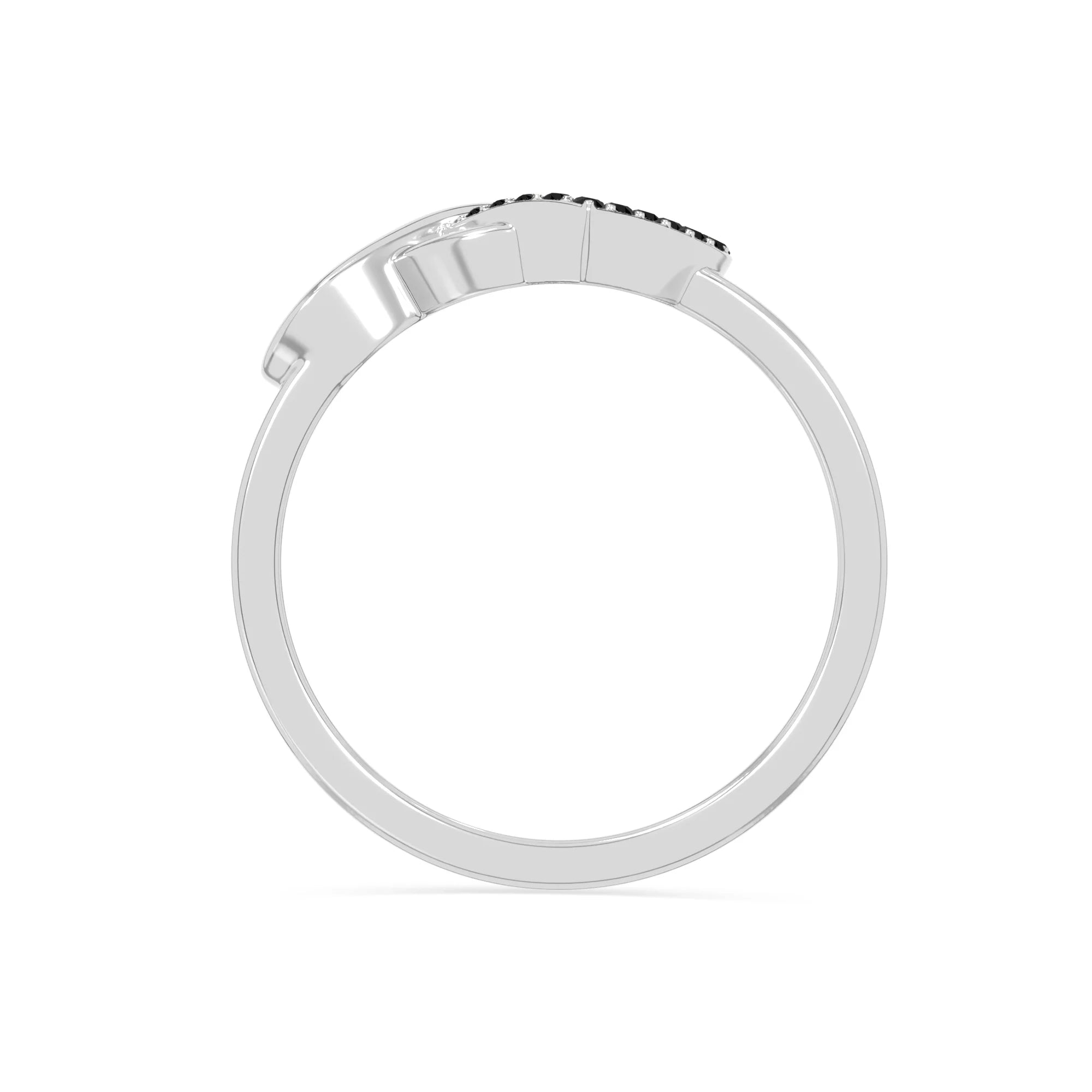 natural black onyx infinity heart promise rings in sterling silver 