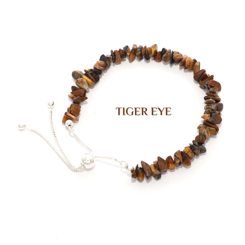 natural tiger-eye rough shape bolo bracelet