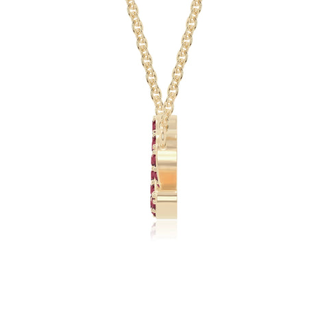 natural ruby infinity love knot necklaces in yellow gold vermeil 