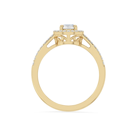 natural rainbow moonstone solitaire halo engagement rings in yellow gold vermeil
