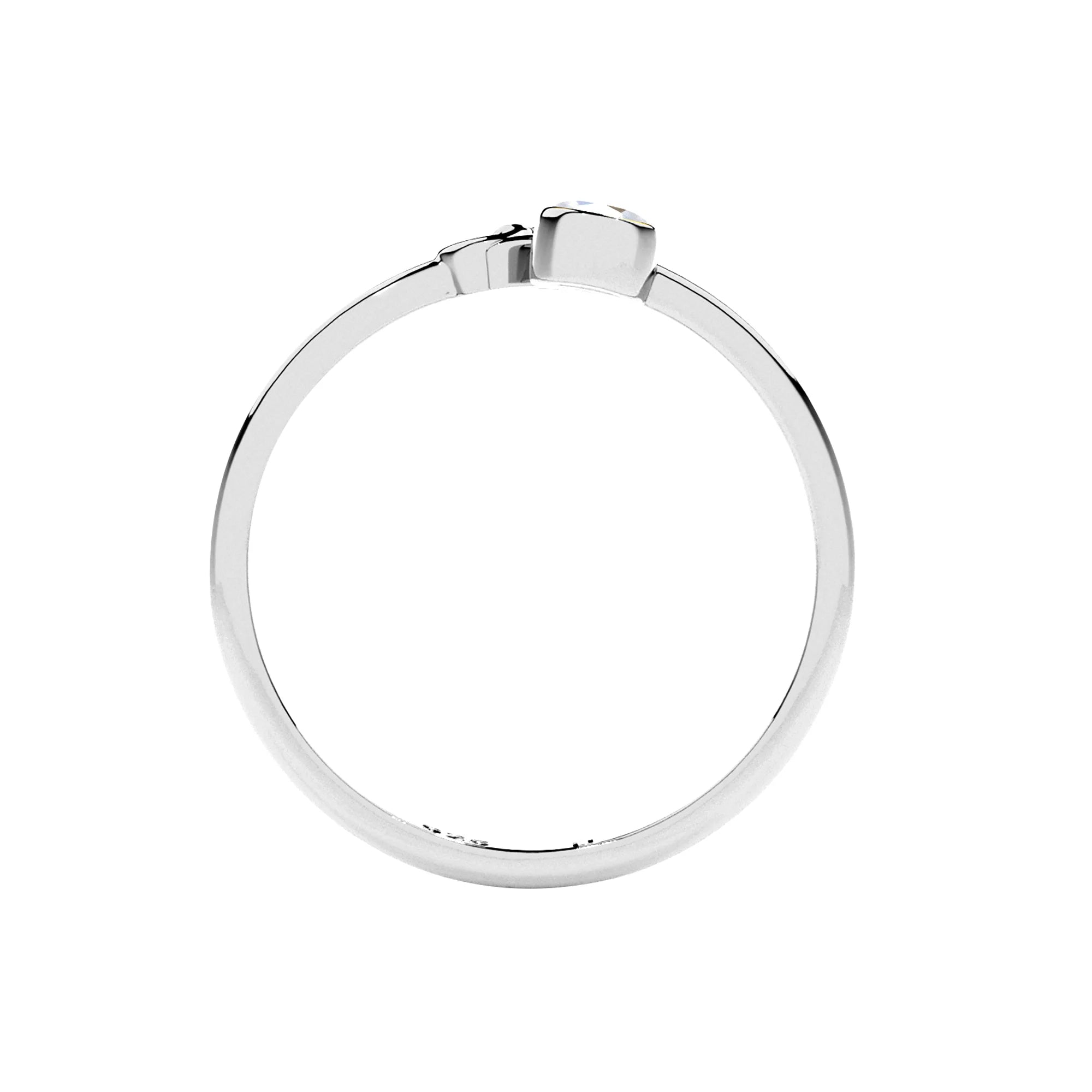 cancer zodiac ring with natural rainbow moonstone