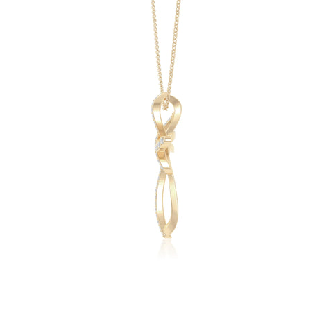 moissanite infinity cross necklaces in yellow gold vermeil 