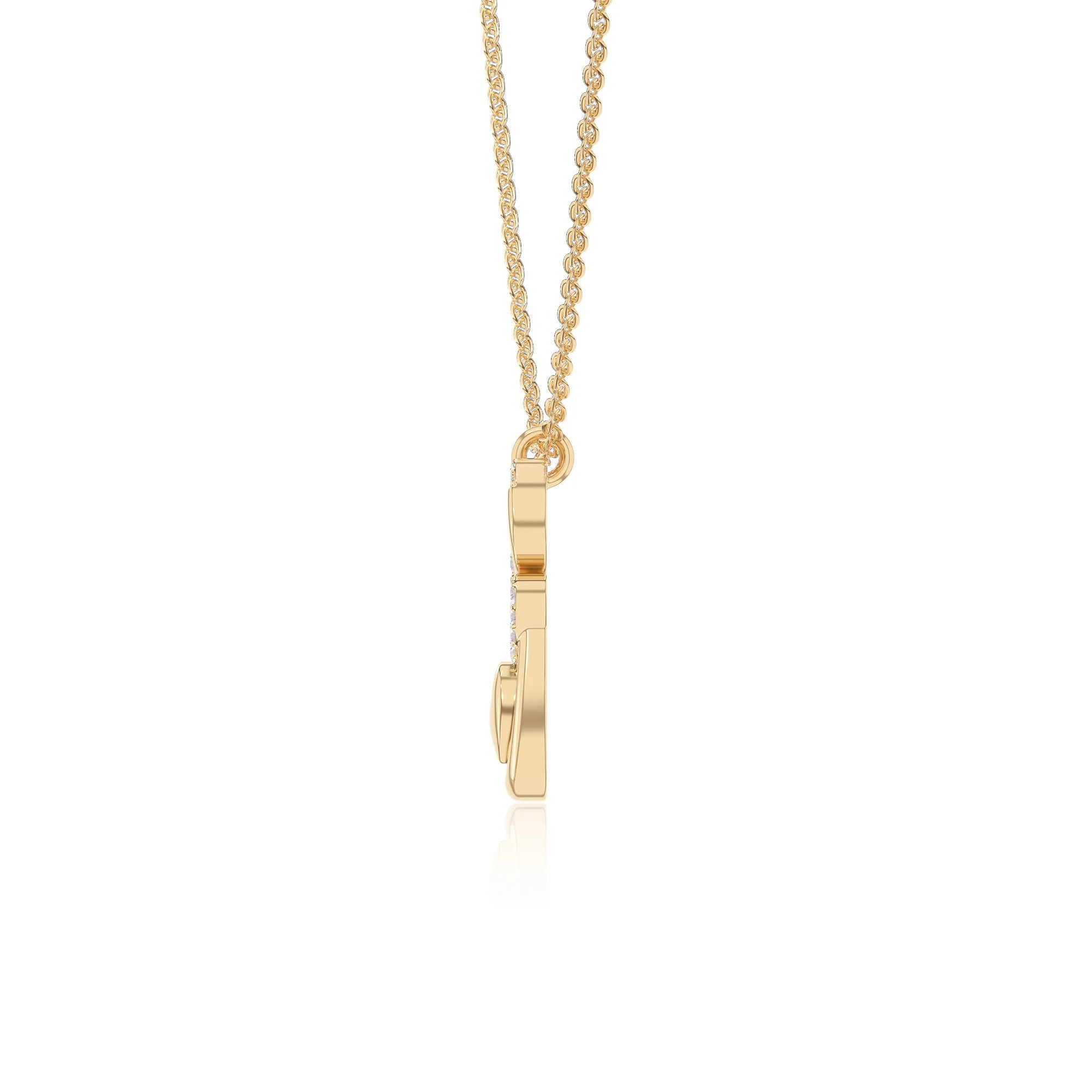 moissanite Initials necklaces in yellow gold vermeil 