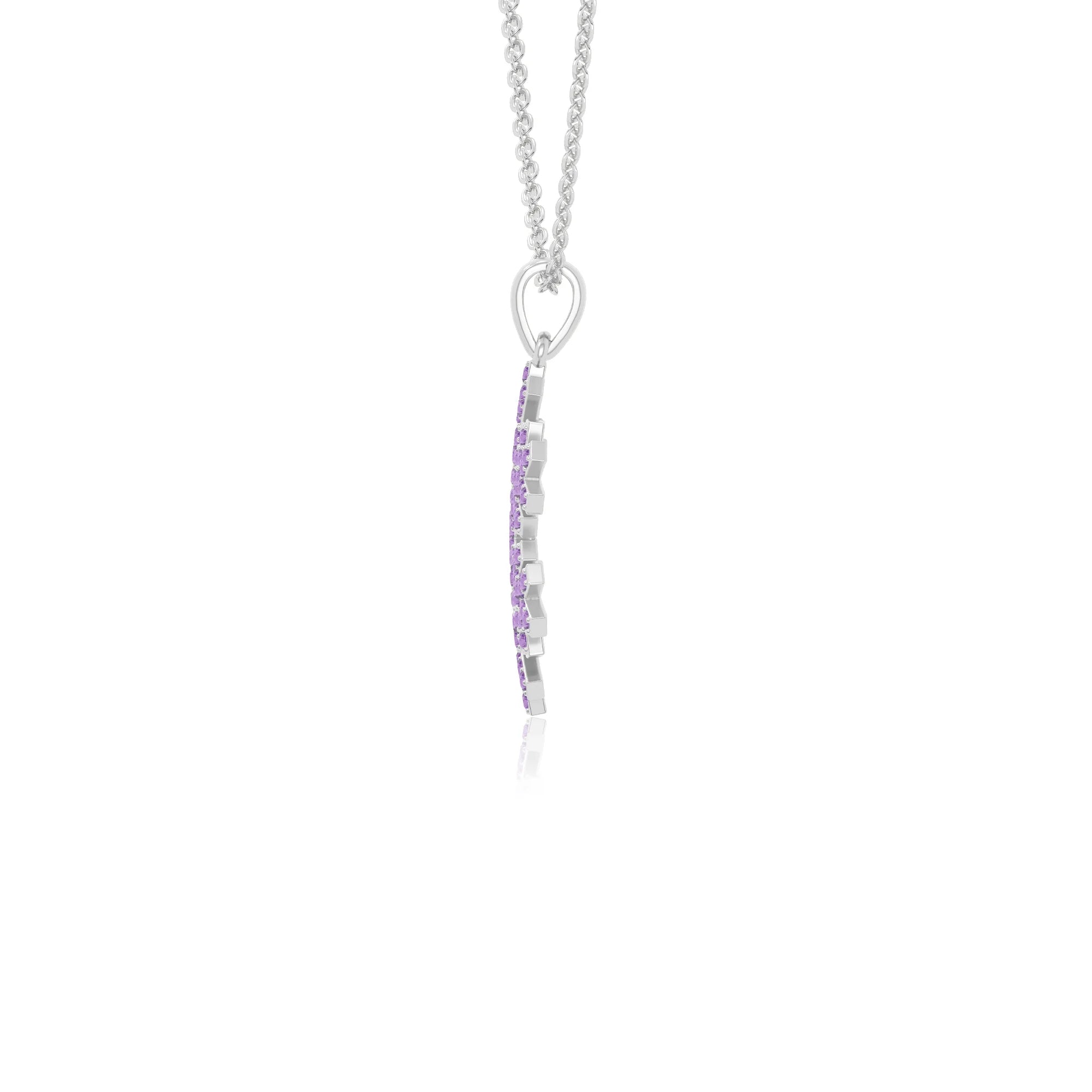 natural amethyst infinity love knot necklaces in sterling silver 