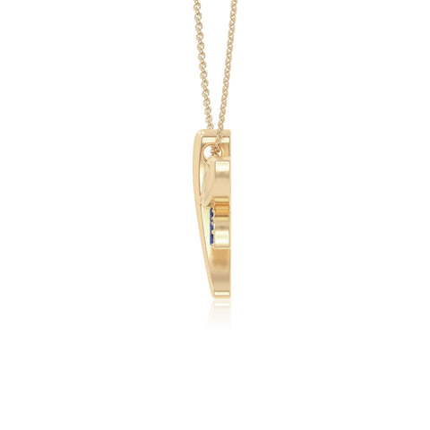 natural blue sapphire dragonfly necklaces in yellow gold vermeil 