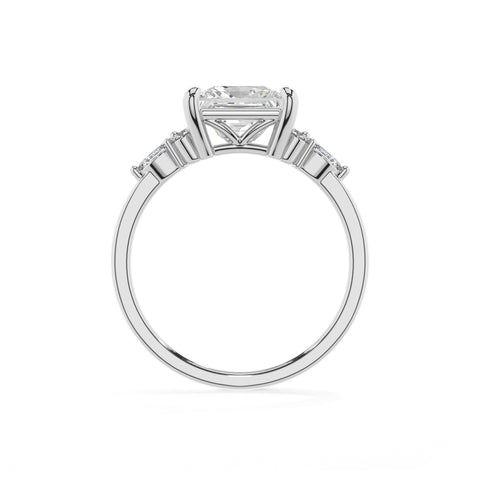 lab-grown moissanite princess solitaire engagement ring