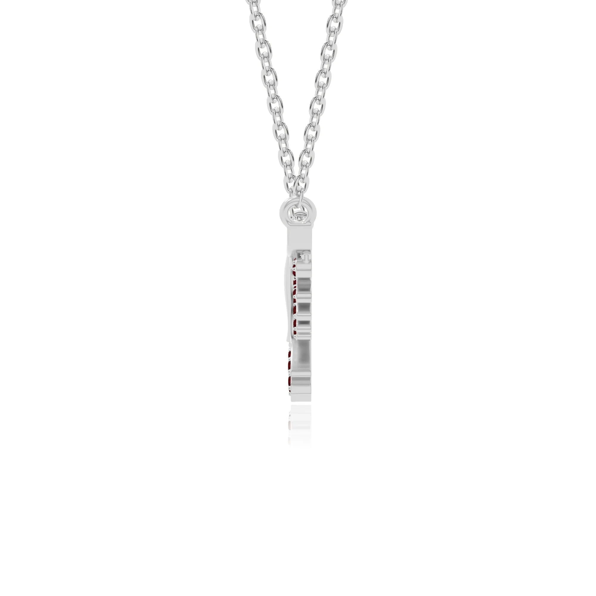 natural garnet phoenix eagle necklaces in sterling silver 