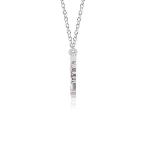 natural garnet phoenix eagle necklaces in sterling silver 