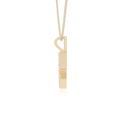 moissanite sagittarius zodiac necklaces in yellow gold vermeil 
