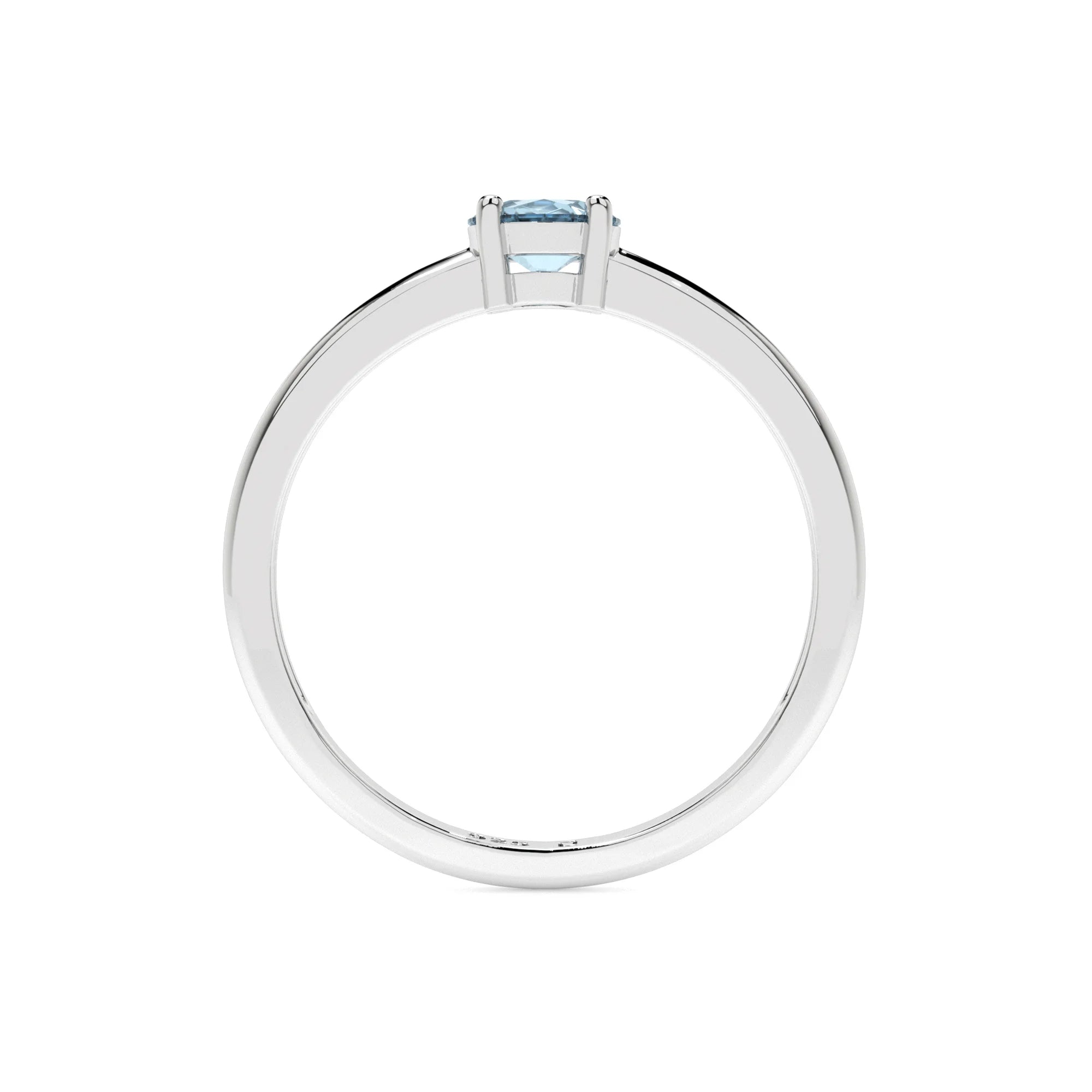 sky blue topaz round cut stackable prong-set ring