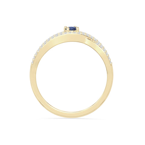 natural blue sapphire promise rings in yellow gold vermeil