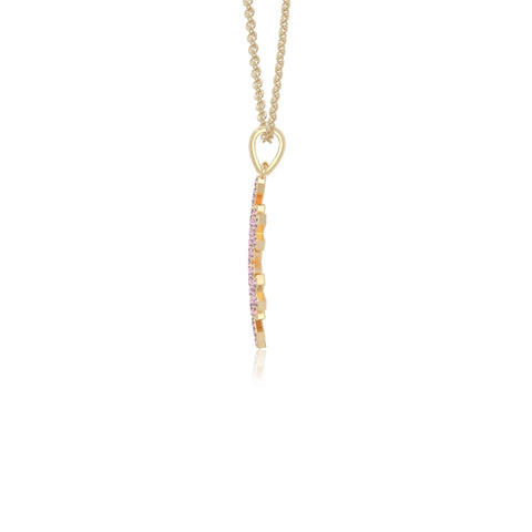 natural pink-tourmaline infinity love knot necklaces in yellow gold vermeil 