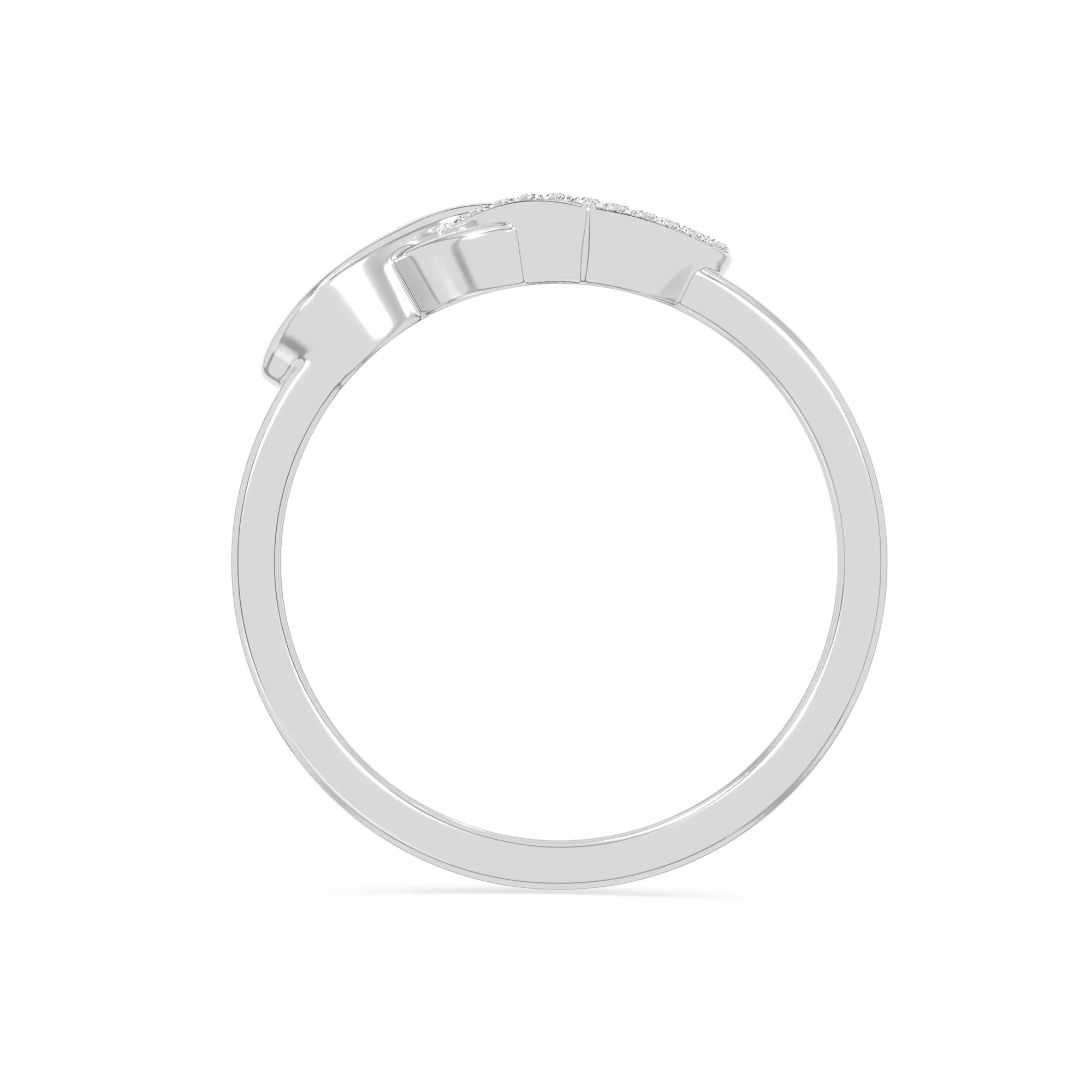 natural moissanite infinity heart promise rings in sterling silver 