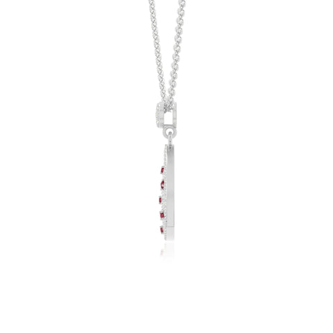 natural ruby infinity love knot necklaces in sterling silver 