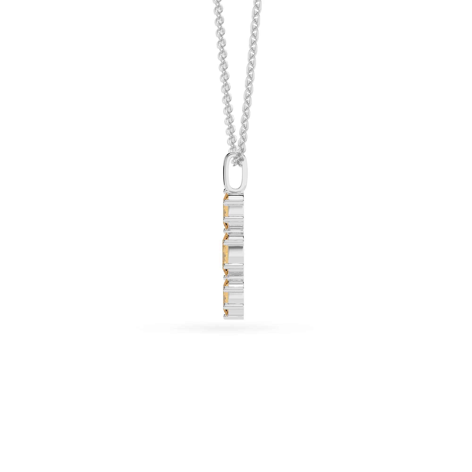 natural citrine oval shape pendant necklace