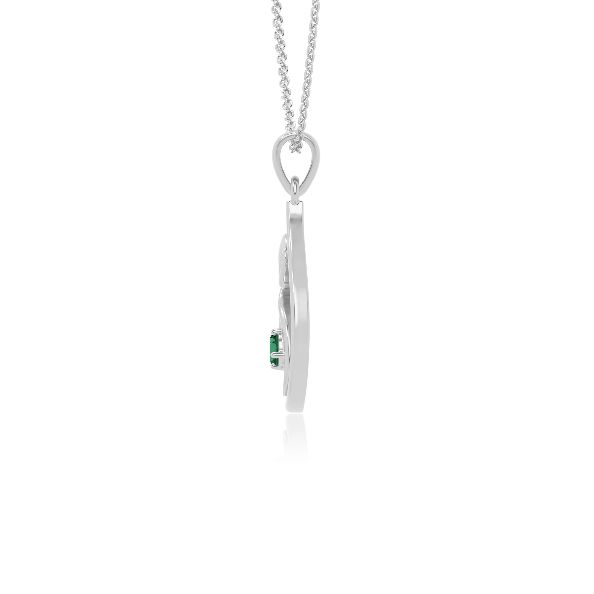 natural emerald mom to be necklaces in sterling silver 