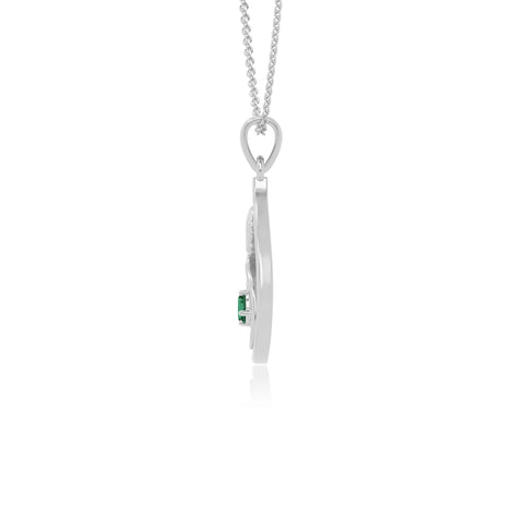 natural emerald mom to be necklaces in sterling silver 