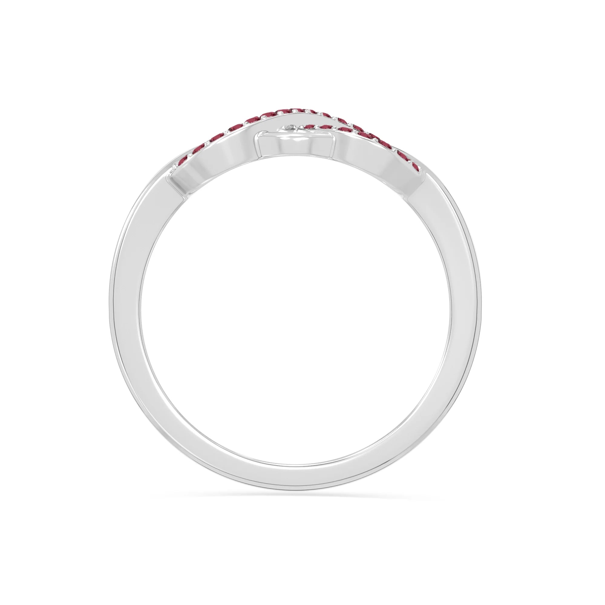 natural ruby infinity promise rings in sterling silver 