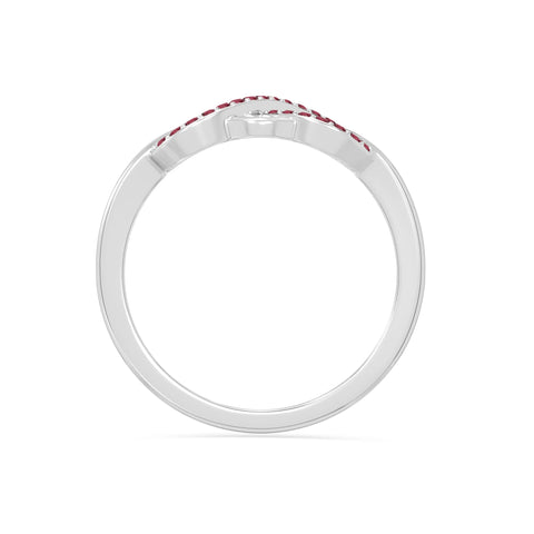 natural ruby infinity promise rings in sterling silver 