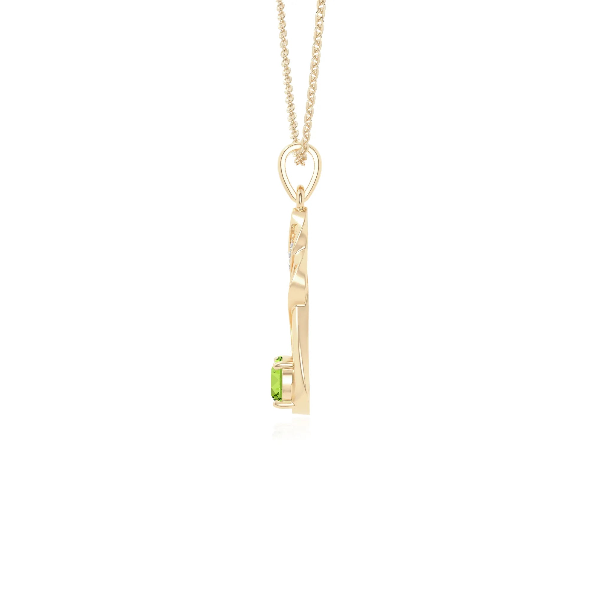 peridot infinity necklaces in yellow gold vermeil 