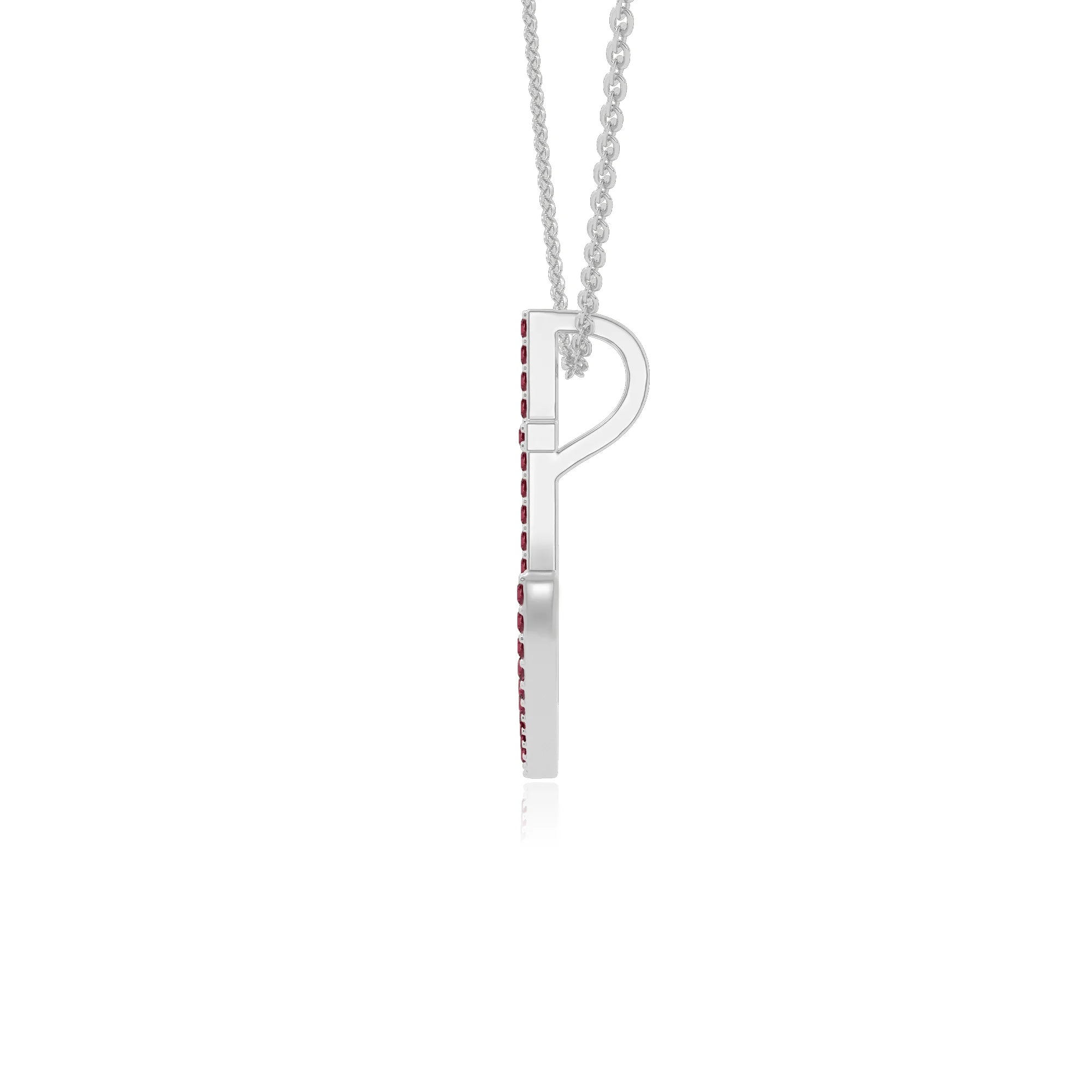 natural ruby anchor necklaces in sterling silver 