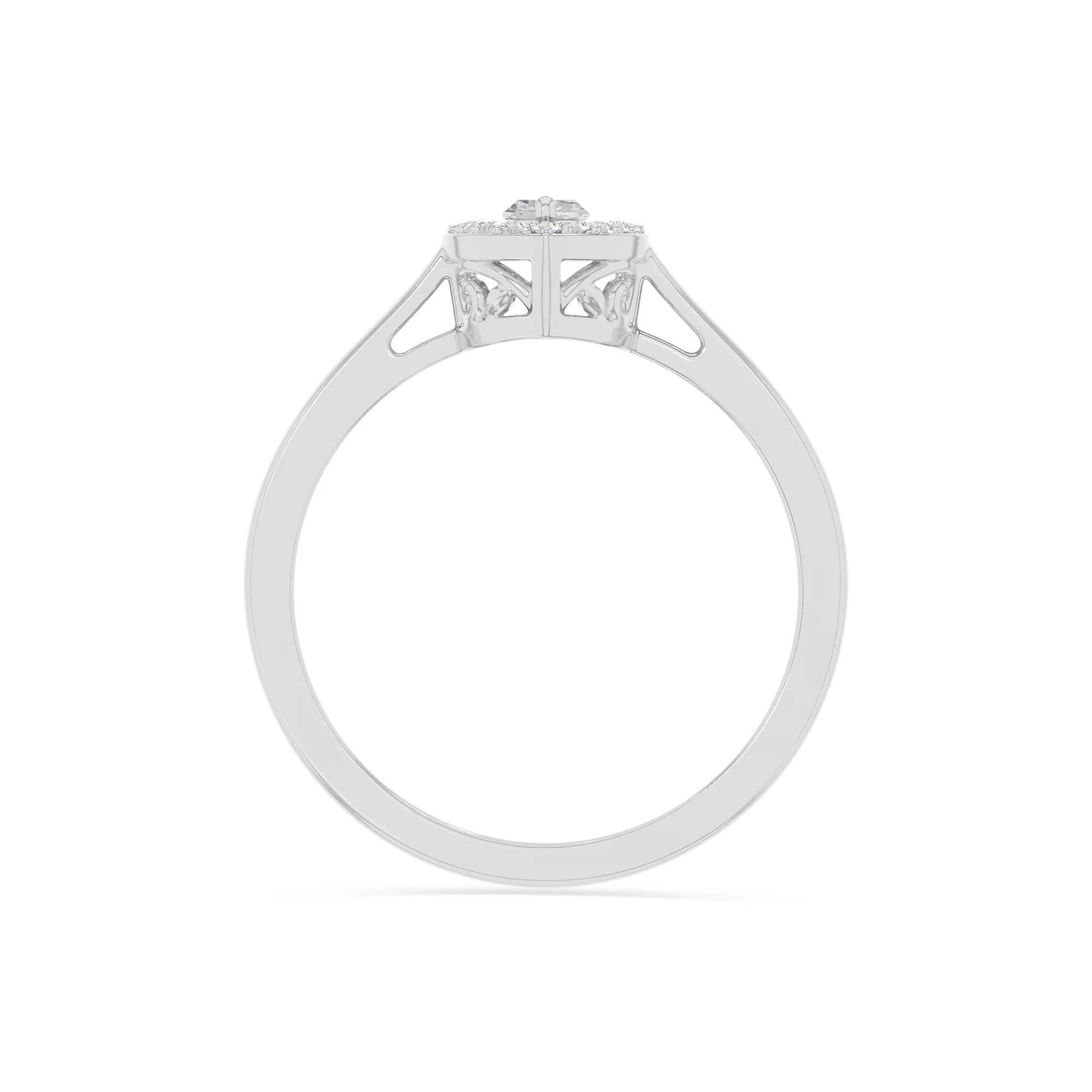 natural moissanite solitaire halo engagement rings in sterling silver 