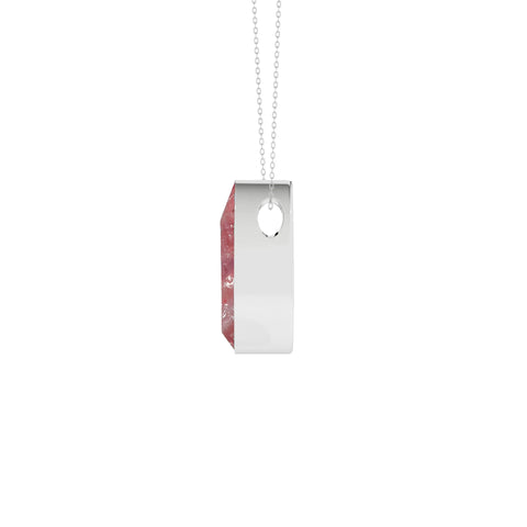 natural pink-moonstone pear shape pendant necklace