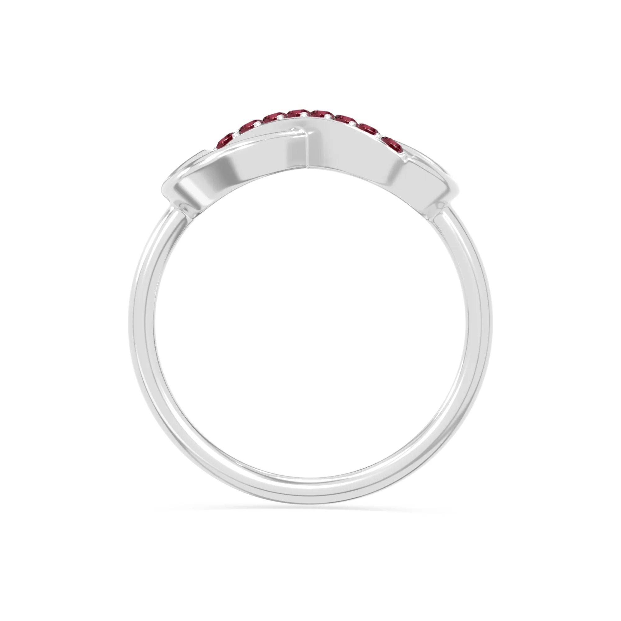 natural ruby infinity promise rings in sterling silver 