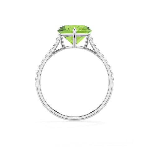 natural peridot heart half eterity solitaire engagement ring